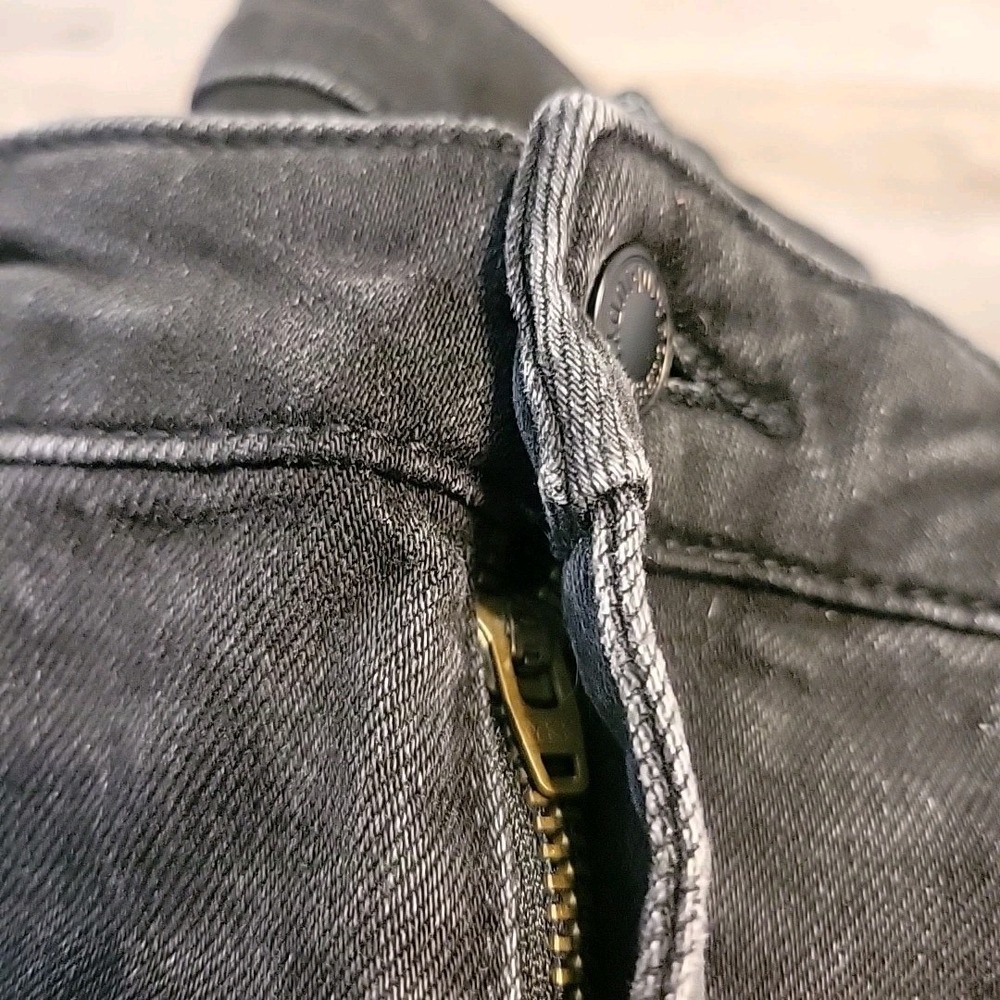 Judy Blue Jeans Womens 15/32 Black Washed Distressed Denim High Rise‎ Straight - Picture 7 of 12